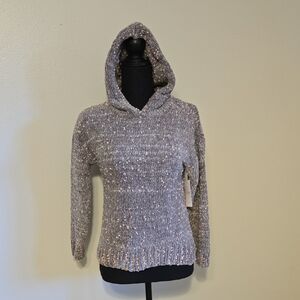 Girl's Size Large (12) Gray Hooded Sweater